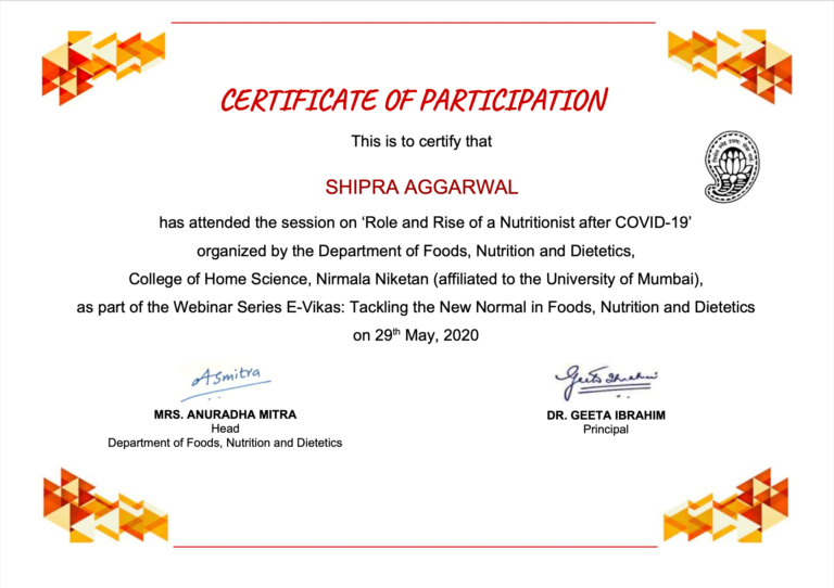 certificate of participation